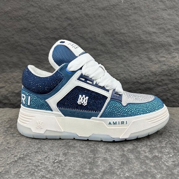 Amiri Crystal-Embellished Leather Sneakers - Picture 15 of 16